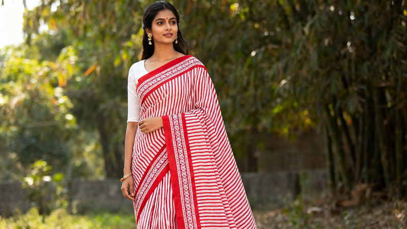 Bengali Tant Saree